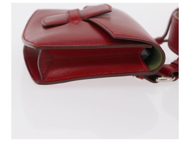Hermès HERMES Marsupio in pelle rosso argento autentico bs30804 - vista 4