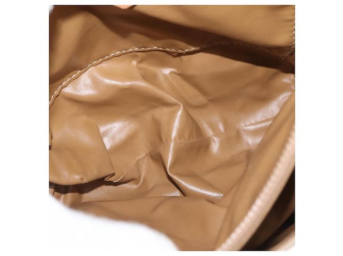Céline Borsa a Spalla in Tela Macadam CELINE PVC Beige Oro Auth 152108 D'oro - vista 10