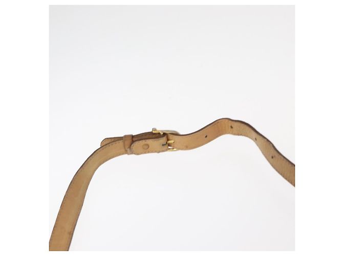 Céline Borsa a Spalla in Tela Macadam CELINE PVC Beige Oro Auth 152108 D'oro - vista 8