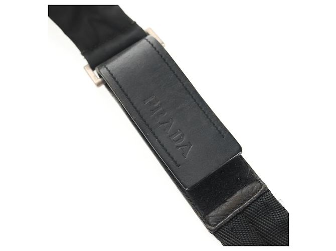 Borsa a Spalla PRADA in Nylon Nero Argento Autentica bs30726 - vista 14