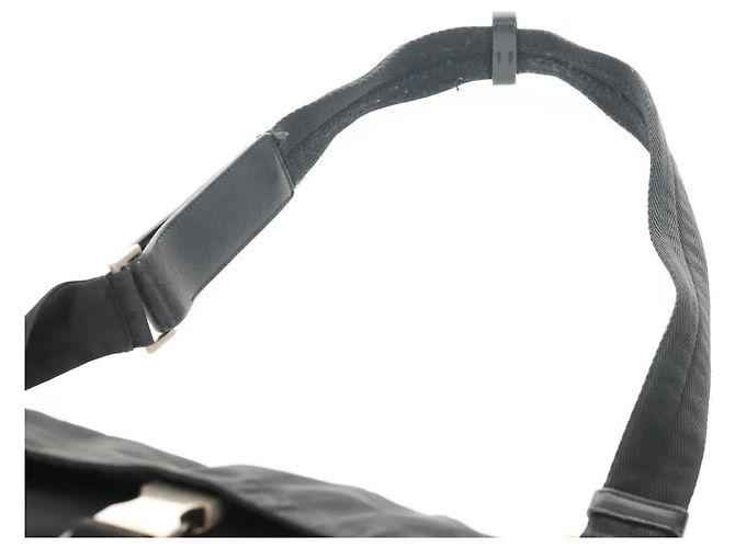 Borsa a Spalla PRADA in Nylon Nero Argento Autentica bs30726 - vista 15