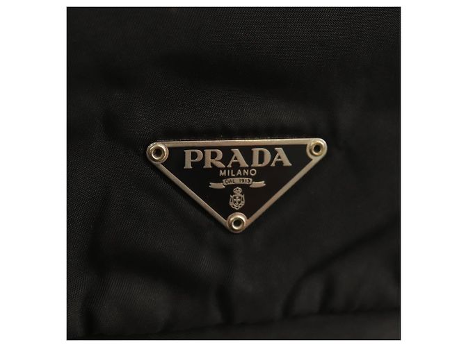Borsa a Spalla PRADA in Nylon Nero Argento Autentica bs30726 - vista 20