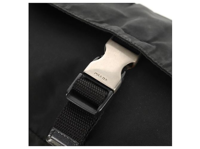 Borsa a Spalla PRADA in Nylon Nero Argento Autentica bs30726 - vista 22