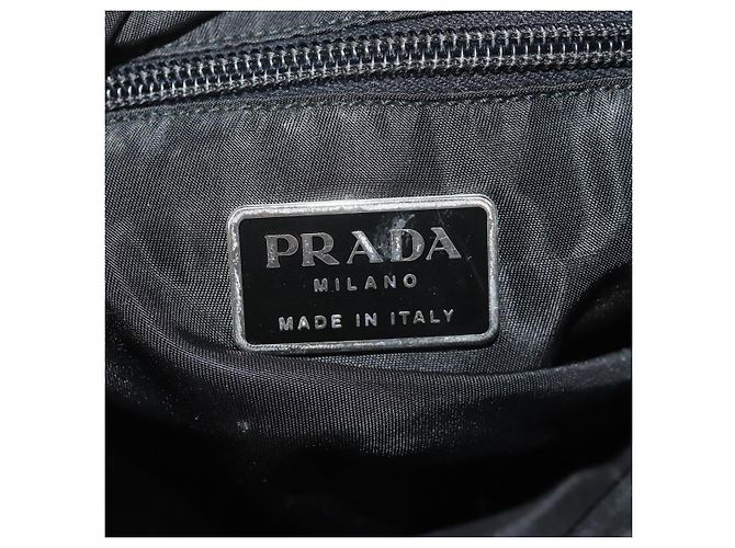 Borsa a Spalla PRADA in Nylon Nero Argento Autentica bs30726 - vista 27