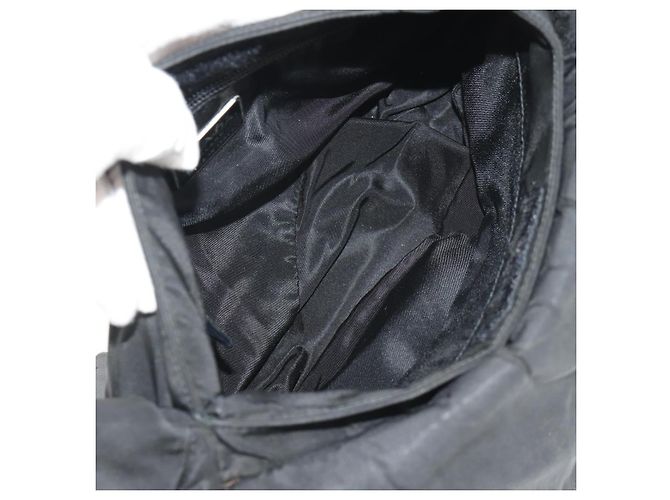 Borsa a Spalla PRADA in Nylon Nero Argento Autentica bs30726 - vista 28