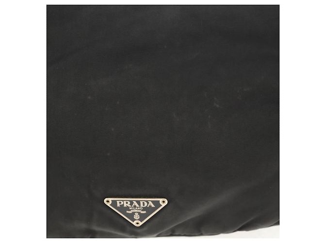 Borsa a Spalla PRADA in Nylon Nero Argento Autentica bs30726 - vista 3