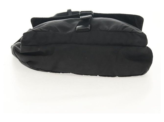 Borsa a Spalla PRADA in Nylon Nero Argento Autentica bs30726 - vista 6