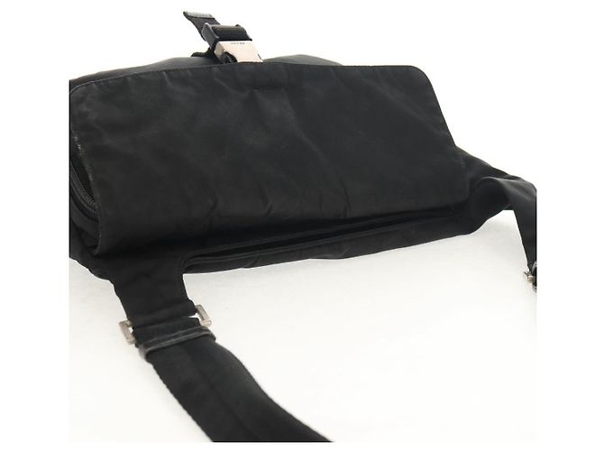 Borsa a Spalla PRADA in Nylon Nero Argento Autentica bs30726 - vista 7