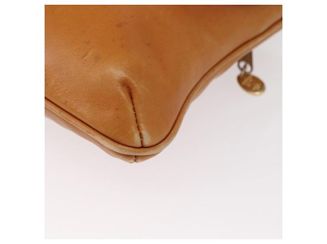 Céline Borsa a Spalla CELINE in Pelle Marrone Oro Auth 152085 D'oro - vista 14