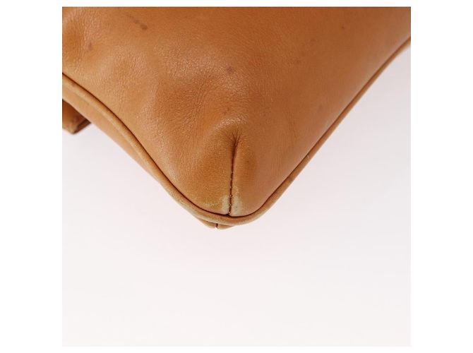 Céline Borsa a Spalla CELINE in Pelle Marrone Oro Auth 152085 D'oro - vista 15