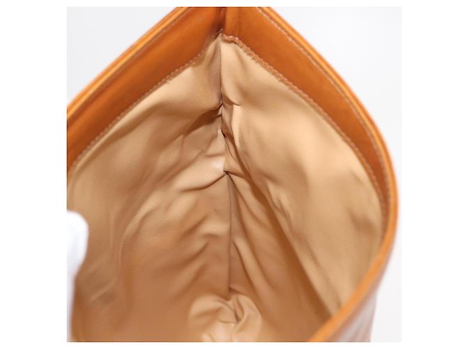 Céline Borsa a Spalla CELINE in Pelle Marrone Oro Auth 152085 D'oro - vista 20