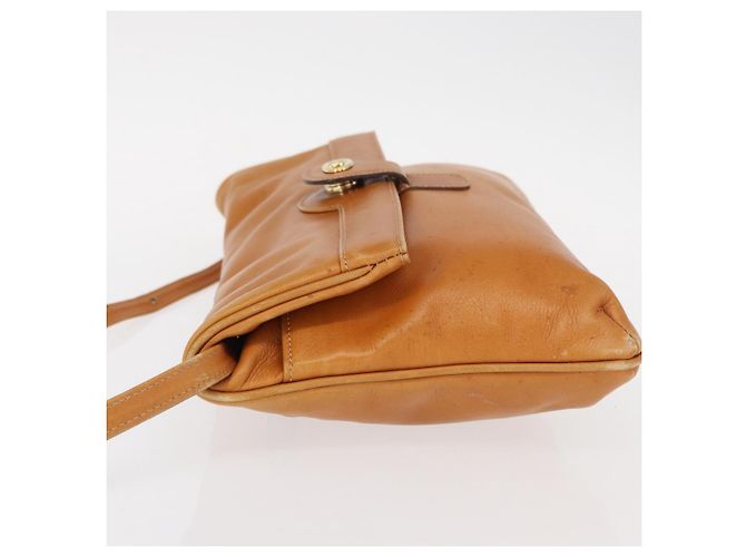 Céline Borsa a Spalla CELINE in Pelle Marrone Oro Auth 152085 D'oro - vista 4