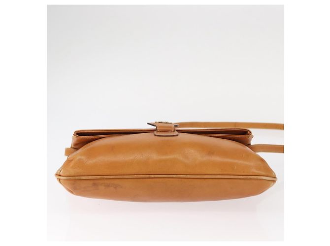 Céline Borsa a Spalla CELINE in Pelle Marrone Oro Auth 152085 D'oro - vista 5