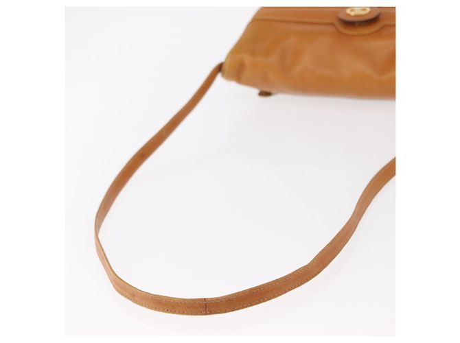 Céline Borsa a Spalla CELINE in Pelle Marrone Oro Auth 152085 D'oro - vista 7