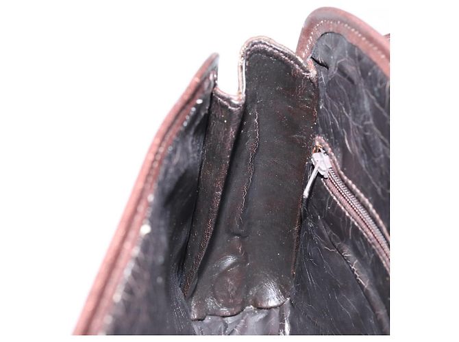 Céline Borsa a Spalla Celine C Sulky in Tela Pelle Marrone Oro Auth 151887 D'oro - vista 20