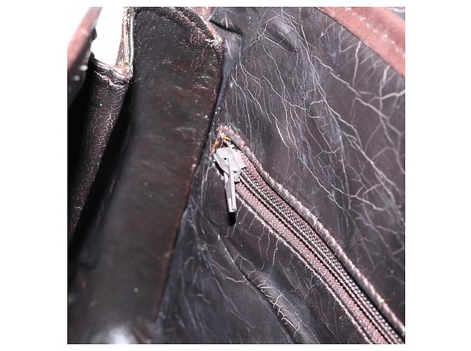 Céline Borsa a Spalla Celine C Sulky in Tela Pelle Marrone Oro Auth 151887 D'oro - vista 21