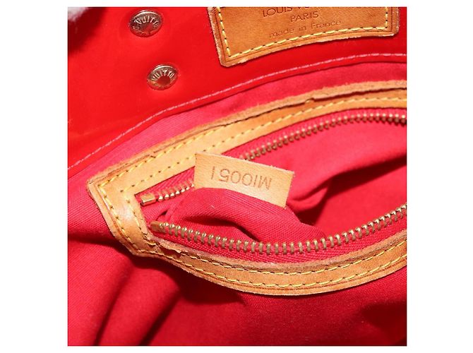 LOUIS VUITTON Monogram Vernis Reade PM Borsa a Mano Rossa M91088 LV Auth bs30698 Rosso - vista 12