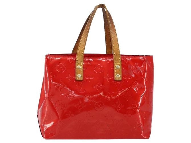 LOUIS VUITTON Monogram Vernis Reade PM Borsa a Mano Rossa M91088 LV Auth bs30698 Rosso - vista 13