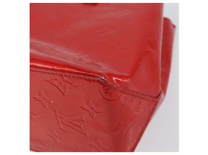 LOUIS VUITTON Monogram Vernis Reade PM Borsa a Mano Rossa M91088 LV Auth bs30698 Rosso - vista 16