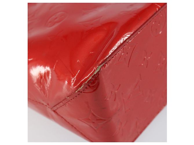 LOUIS VUITTON Monogram Vernis Reade PM Borsa a Mano Rossa M91088 LV Auth bs30698 Rosso - vista 17
