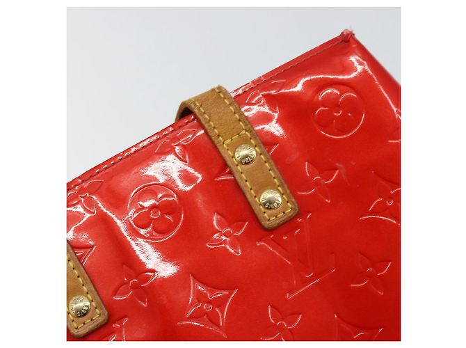 LOUIS VUITTON Monogram Vernis Reade PM Borsa a Mano Rossa M91088 LV Auth bs30698 Rosso - vista 18