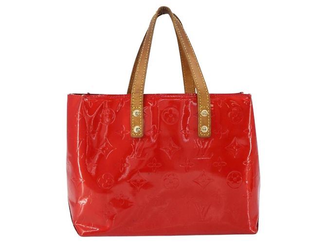 LOUIS VUITTON Monogram Vernis Reade PM Borsa a Mano Rossa M91088 LV Auth bs30698 Rosso - vista 2