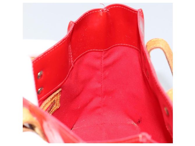 LOUIS VUITTON Monogram Vernis Reade PM Borsa a Mano Rossa M91088 LV Auth bs30698 Rosso - vista 20