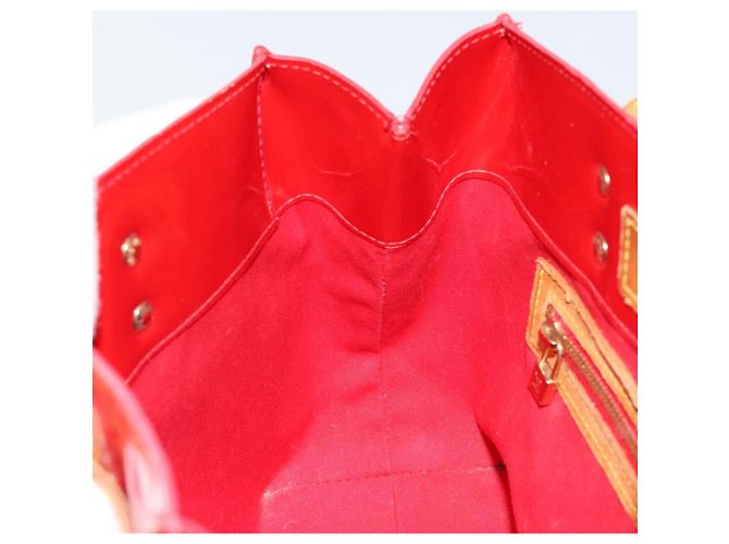 LOUIS VUITTON Monogram Vernis Reade PM Borsa a Mano Rossa M91088 LV Auth bs30698 Rosso - vista 21