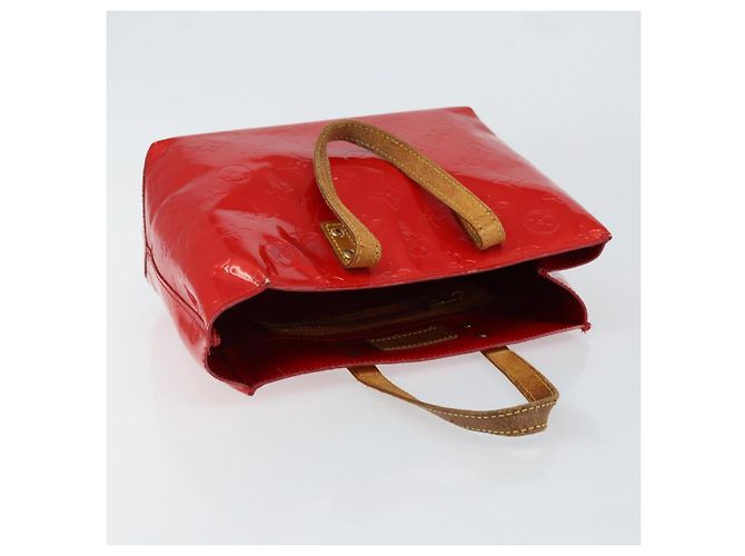 LOUIS VUITTON Monogram Vernis Reade PM Borsa a Mano Rossa M91088 LV Auth bs30698 Rosso - vista 6