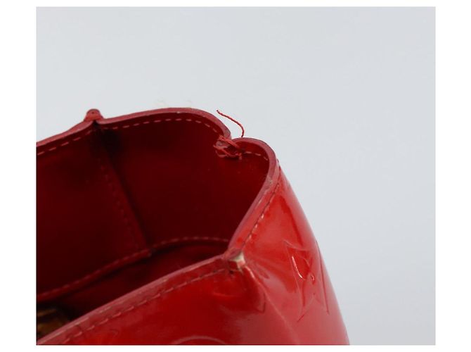 LOUIS VUITTON Monogram Vernis Reade PM Borsa a Mano Rossa M91088 LV Auth bs30698 Rosso - vista 9