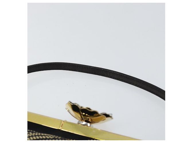 VALENTINO Borsa a Mano Satin Marrone Oro Auth bs30808 D'oro - vista 8