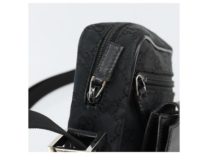 Borsa a Spalla GG Canvas Gucci Nera Auth 152032 Nero - vista 10