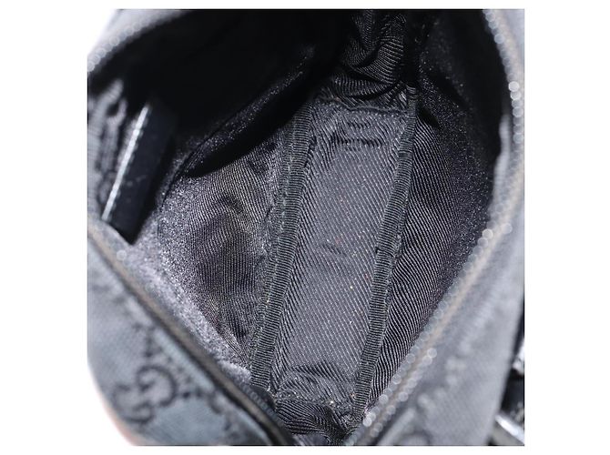 Borsa a Spalla GG Canvas Gucci Nera Auth 152032 Nero - vista 11