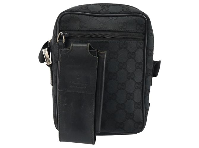 Borsa a Spalla GG Canvas Gucci Nera Auth 152032 Nero - vista 13