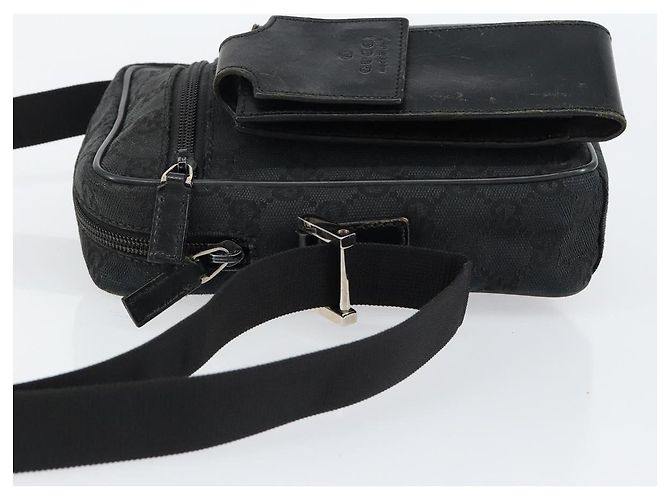 Borsa a Spalla GG Canvas Gucci Nera Auth 152032 Nero - vista 4