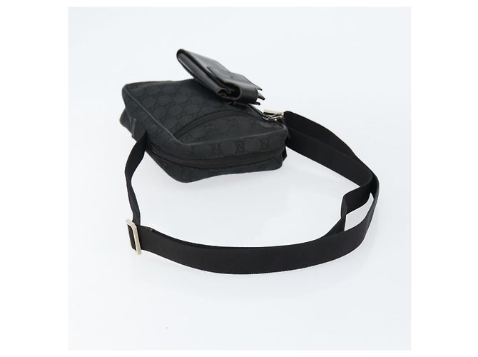 Borsa a Spalla GG Canvas Gucci Nera Auth 152032 Nero - vista 7