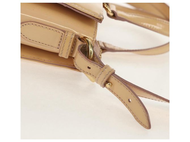 Borsa a Mano Salvatore Ferragamo Smalto 2 vie Beige Oro Auth BA7537 - vista 10