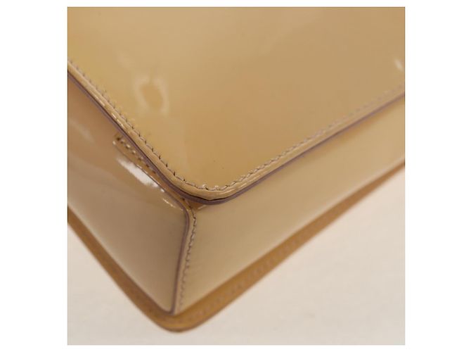 Borsa a Mano Salvatore Ferragamo Smalto 2 vie Beige Oro Auth BA7537 - vista 18