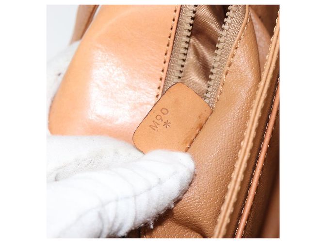 Céline Borsa a Spalla in Tela Macadam CELINE in Pelle PVC Beige Oro Auth BA7520 D'oro - vista 12
