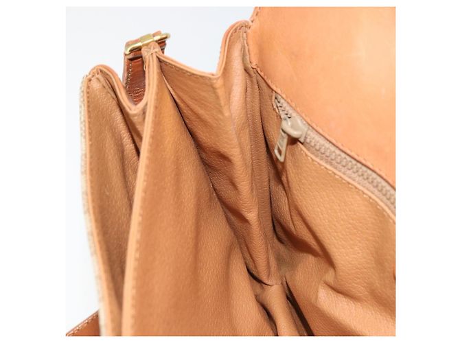 Céline Borsa a Spalla in Tela Macadam CELINE in Pelle PVC Beige Oro Auth BA7520 D'oro - vista 21