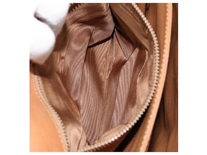 Céline Borsa a Spalla in Tela Macadam CELINE in Pelle PVC Beige Oro Auth BA7520 D'oro - vista 23