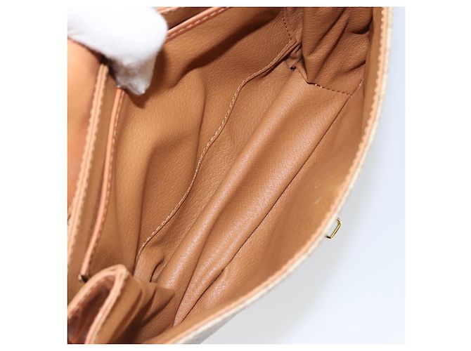 Céline Borsa a Spalla in Tela Macadam CELINE in Pelle PVC Beige Oro Auth BA7520 D'oro - vista 24