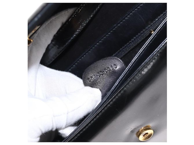 Borsa a Spalla GUCCI Smalto Nero Oro 004 33 0280 Auth ep11880 D'oro - vista 12