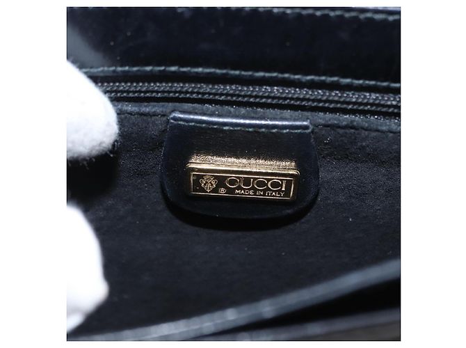 Borsa a Spalla GUCCI Smalto Nero Oro 004 33 0280 Auth ep11880 D'oro - vista 18
