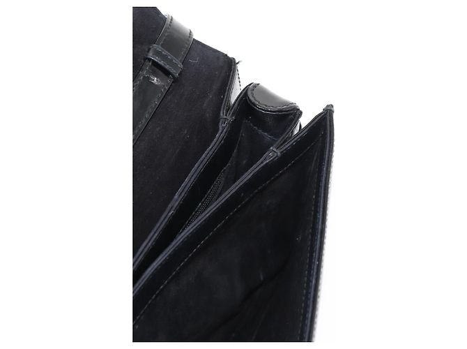 Borsa a Spalla GUCCI Smalto Nero Oro 004 33 0280 Auth ep11880 D'oro - vista 19