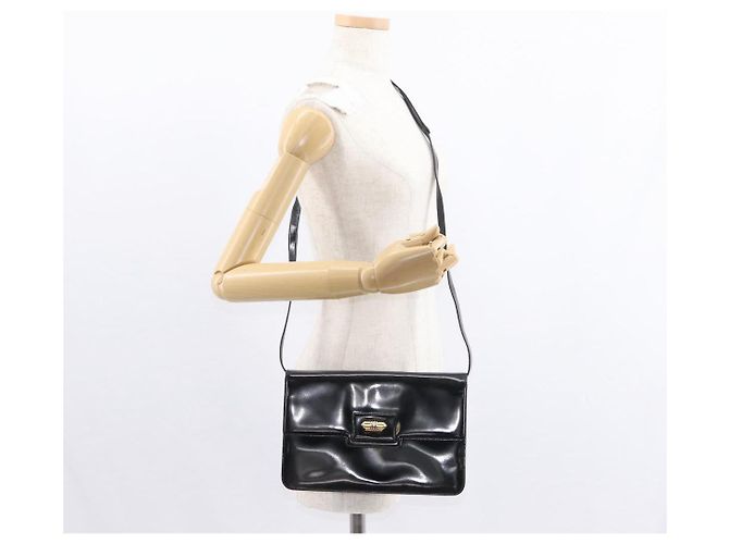 Borsa a Spalla GUCCI Smalto Nero Oro 004 33 0280 Auth ep11880 D'oro - vista 24