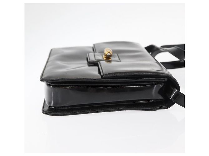 Borsa a Spalla GUCCI Smalto Nero Oro 004 33 0280 Auth ep11880 D'oro - vista 3