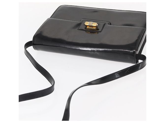 Borsa a Spalla GUCCI Smalto Nero Oro 004 33 0280 Auth ep11880 D'oro - vista 6