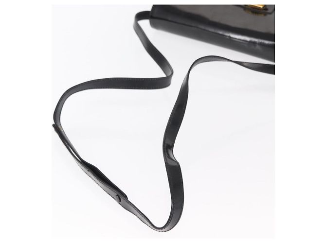 Borsa a Spalla GUCCI Smalto Nero Oro 004 33 0280 Auth ep11880 D'oro - vista 7