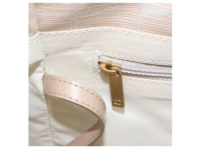 CHANEL Nuova Borsa Tote da Viaggio Nylon Beige Oro CC Auth ep11691 D'oro - vista 20